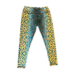 Fincognito Leggings Ad Maddox Yoga Performance Fly Fish Print Pattern Size 2XL